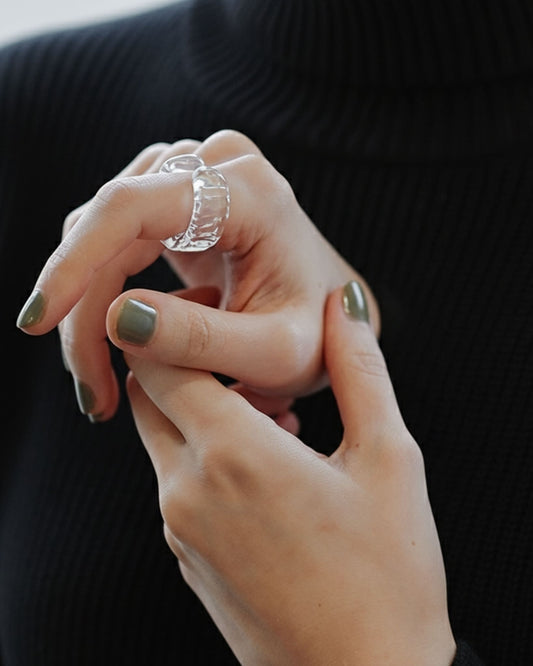 Anillo / Ear cuff "Icicle" HARIO Lampwork Factory