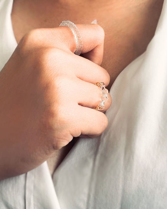 Anillo "Sea Powder" HARIO Lampwork Factory