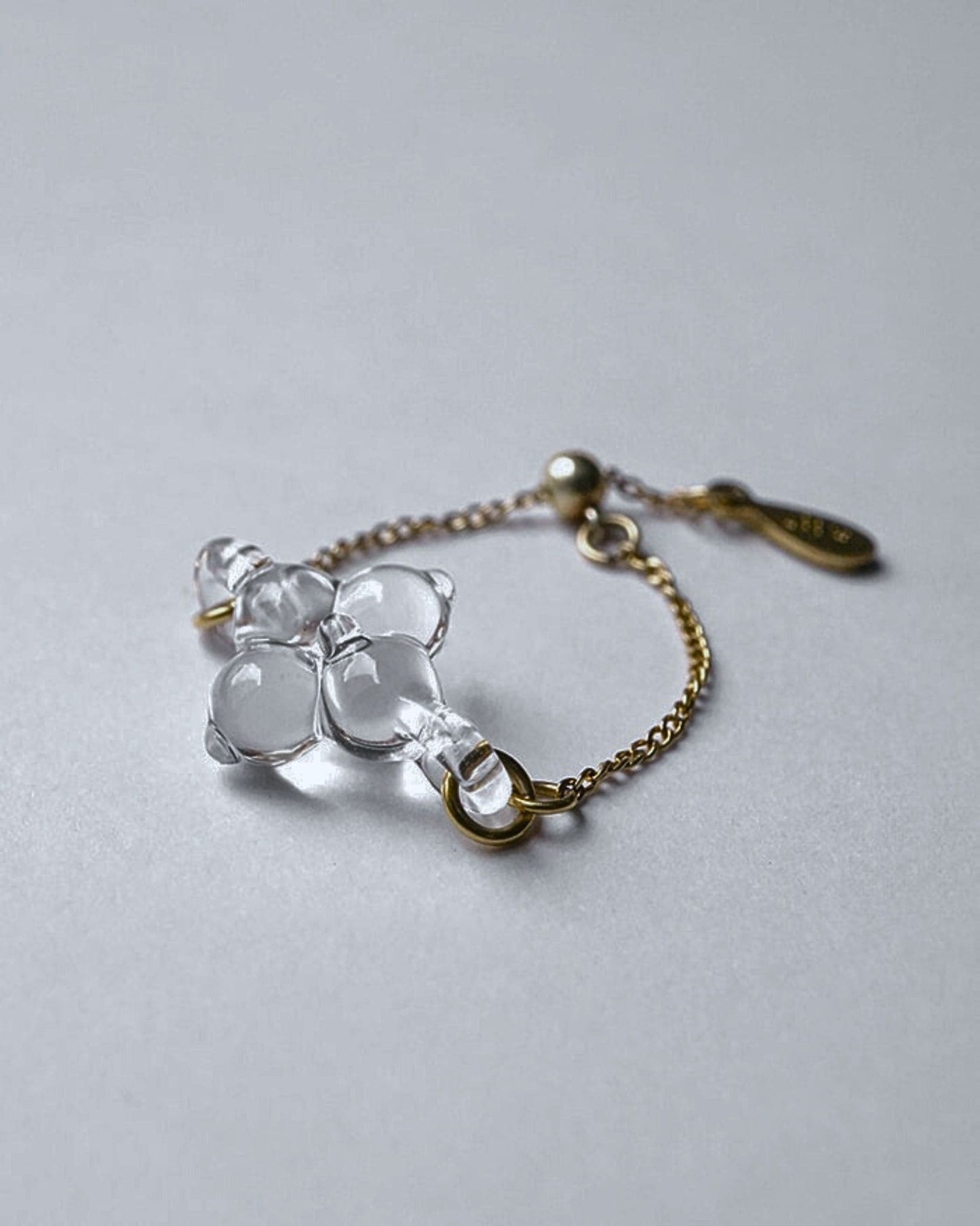 Anillo "White Flower" HARIO Lampwork Factory