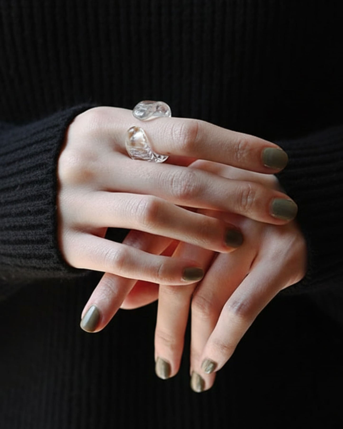 Anillo / Ear cuff "Icicle" HARIO Lampwork Factory