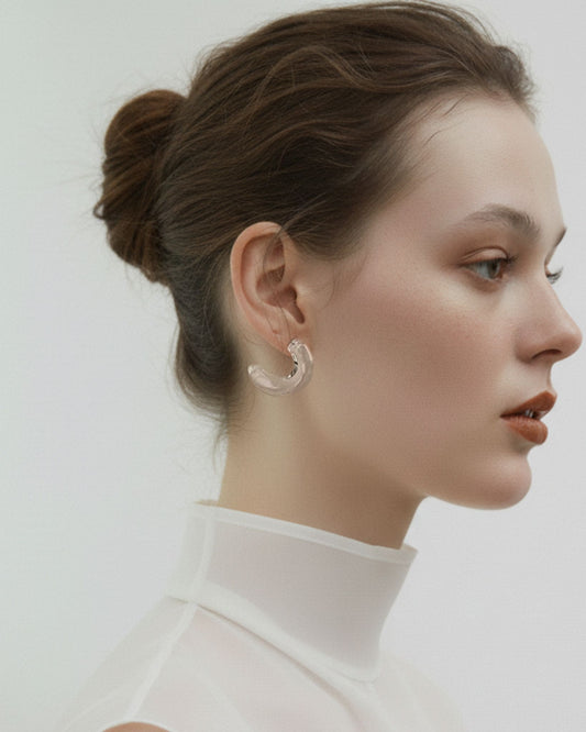 Aretes "Petrichor Hoop" HARIO Lampwork Factory