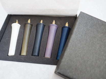 Velas Japonesas Artesanales – Azul (5 pzas) - Casa TSUGU