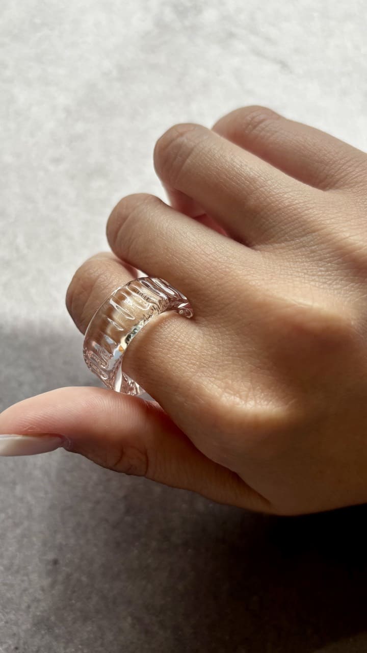 Anillo / Ear cuff "Icicle" HARIO Lampwork Factory