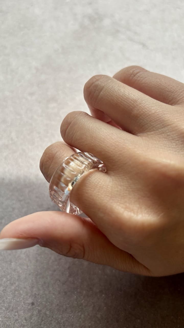 Anillo / Ear cuff "Icicle" HARIO Lampwork Factory