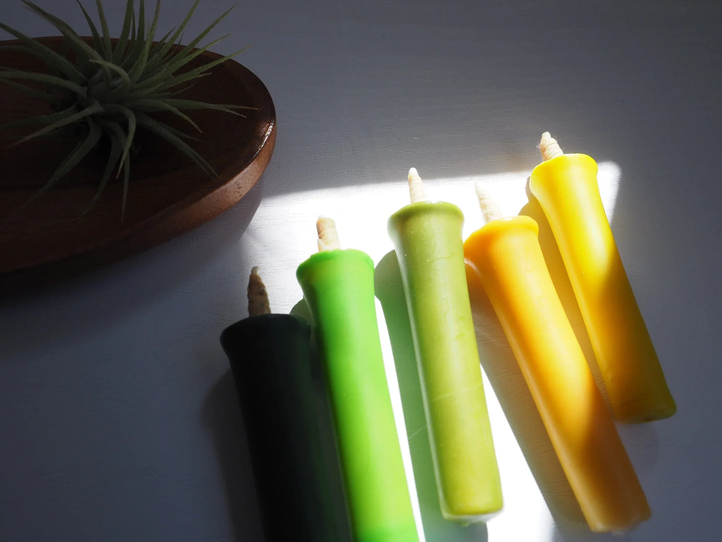 Set de 5 velas japonesas – Gradación verde