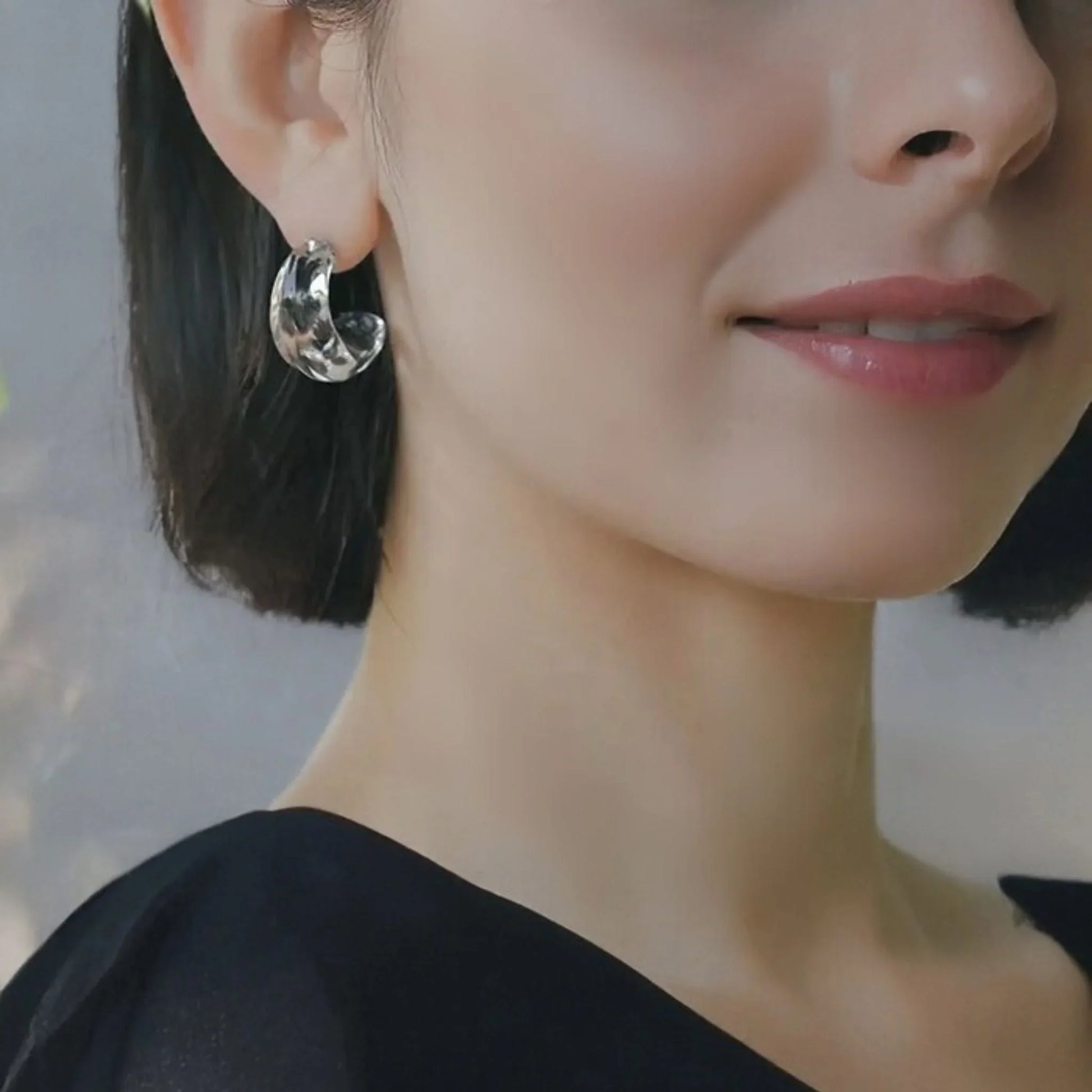 Aretes "Petrichor Hoop" - Casa TSUGU