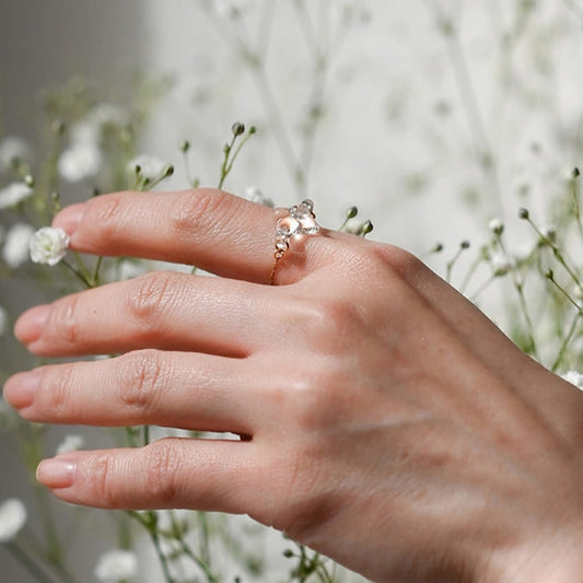 Anillo "White Flower" - Casa TSUGU