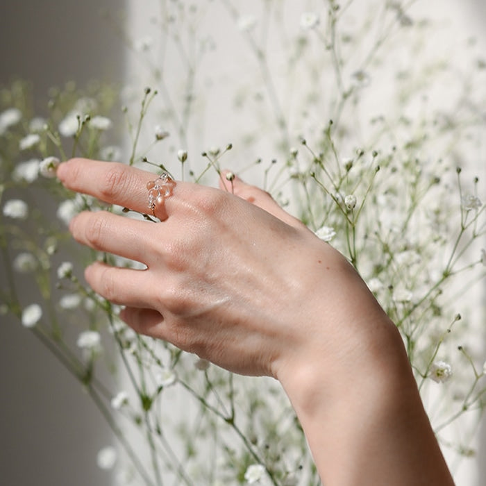 Anillo "White Flower" - Casa TSUGU